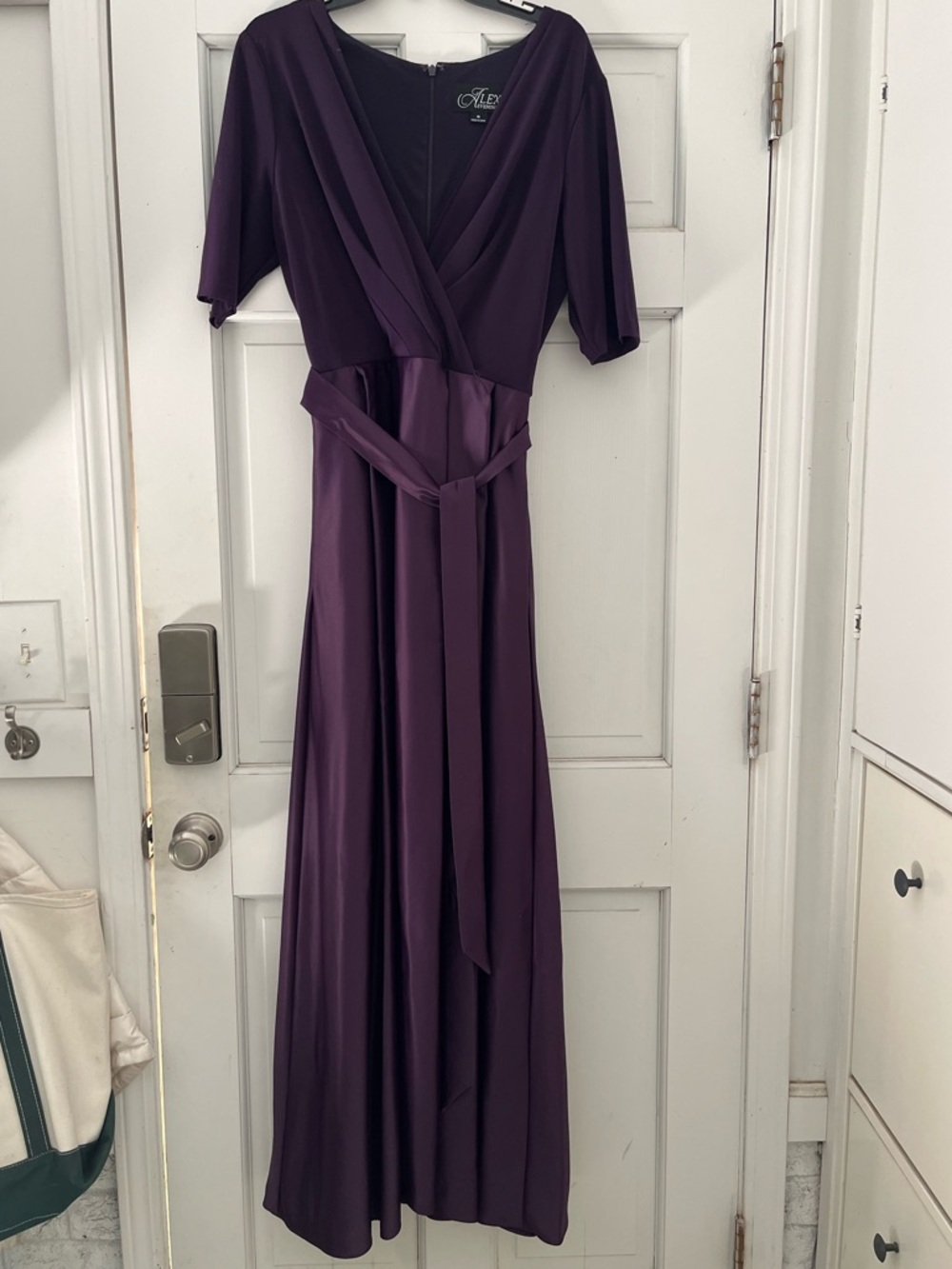 Alex Evenings Purple Wrap Dress 16